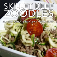 Skillet Beef with Zoodles – Low Carb Keto Hamburger Helper Goodness!