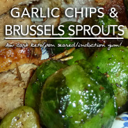 Pan Roasted Brussels Sprouts with Garlic Chips – Induction & Page 4 Friendly