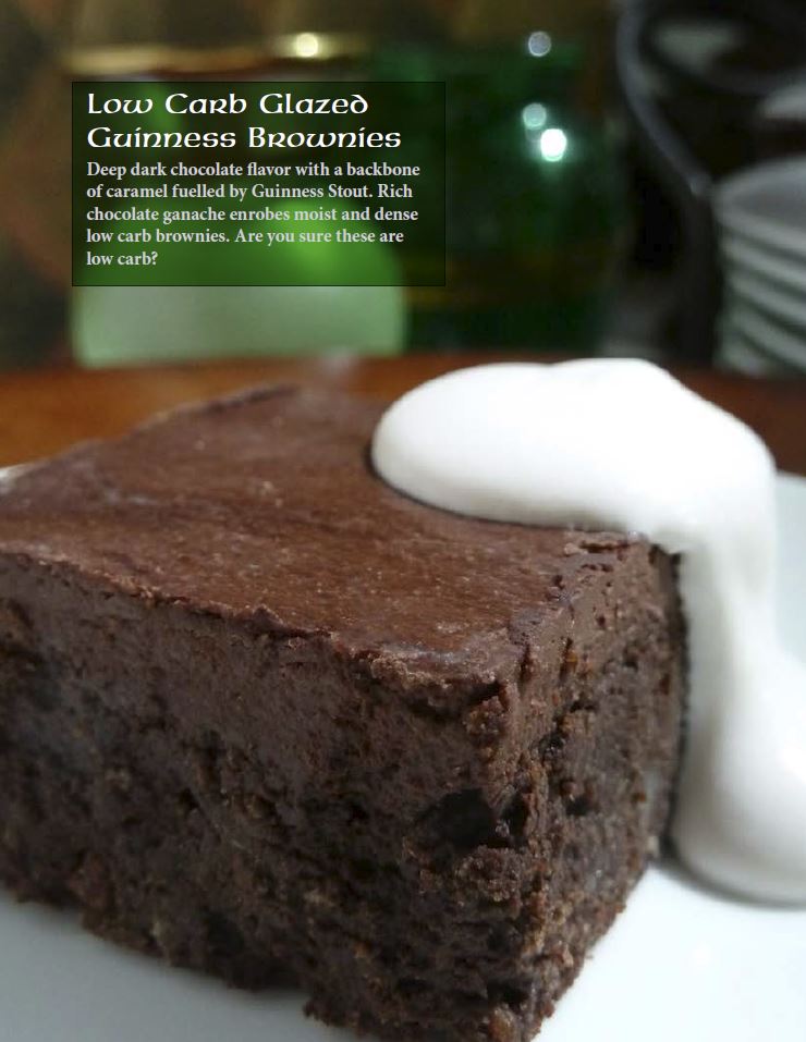 Low Carb Glazed Guinness Brownies from Feast St. Patrick's Day