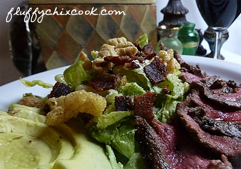 Low Carb Caesar Salad with Grilled Steak
