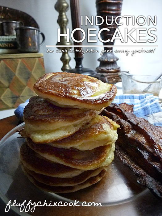 Low Carb Induction Hoecake Stack with Bacon