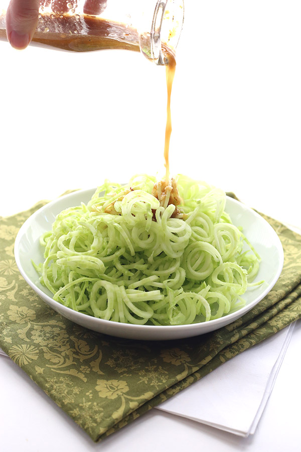 Broccoli Stem Noodles with Sesame Ginger Sauce by All Day I Dream About Food