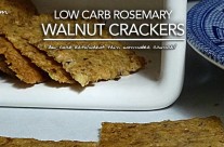 Low Carb Rosemary Walnut Crackers | Keto Wheat Thin Wannabees