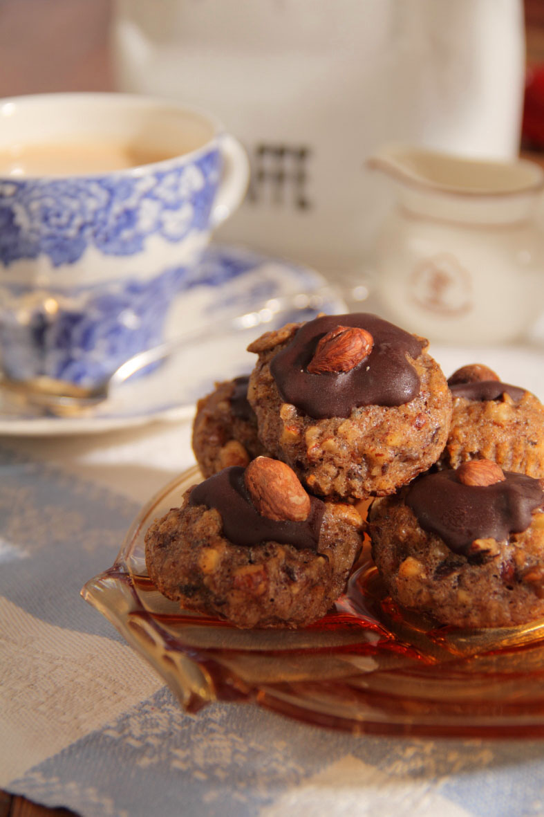 Low Carb Gluten Free Chocolate Drizzled Nut Cookies by Birgitta Hoglund