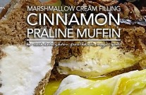 Low Carb Gluten Free Cinnamon Praline Muffins with Marshmallow Cream Filling