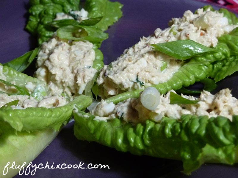 Spicy Salmon Salad Lettuce Boats